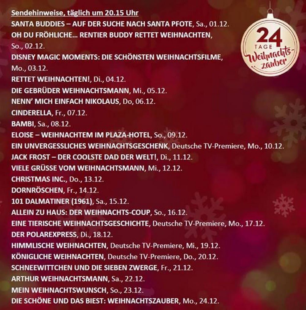 Disney 9 Weihnachten BILD Disney