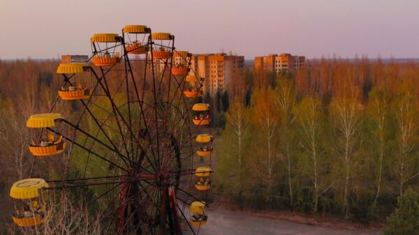 Verlassener Vergnügungspark in der Stadt Pripyat