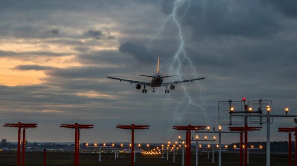 Gewitter bei Landeanflug