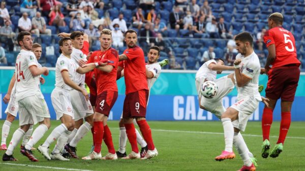 Schweiz gegen Spanien bei der Fußball-EM