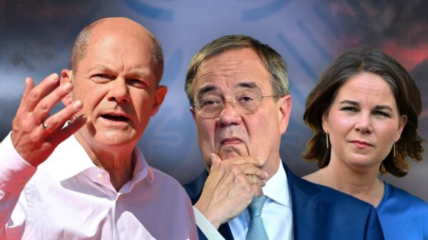 Olaf SCHOLZ (SPD),Armin LASCHET (CDU),Annalena BAERBOCK, (Buendnis 90/die Gruenen)