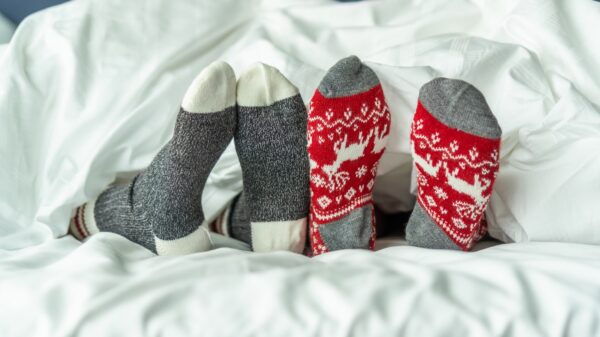 Socken im Bett