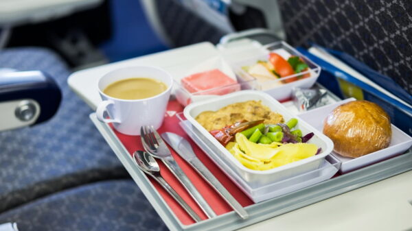 Essen im Flugzeug
