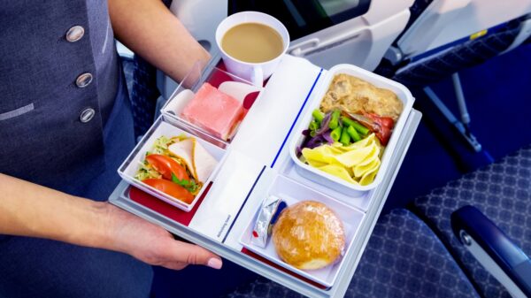 Essen im Flugzeug