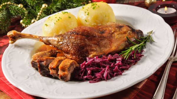 Gans und Rotkraut