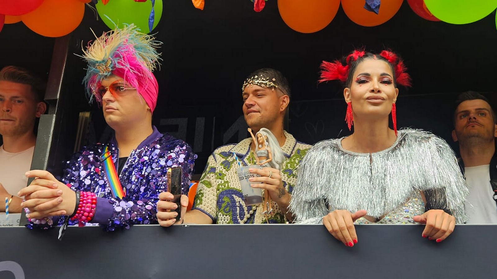 "Die geilste Demo, die es gibt": Micaela Schäfer und Julian F.M. Stoeckel mischen den CSD in Berlin auf 73 Julian Stoeckel, Marcell Damaschke und Micaela Schäfer