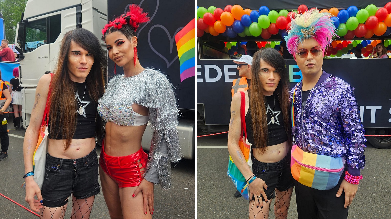 "Die geilste Demo, die es gibt": Micaela Schäfer und Julian F.M. Stoeckel mischen den CSD in Berlin auf 74 KUKKSI-Reporter Oliver Stangl mit Micaela Schäfer und Julian F.M. Stoeckel