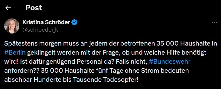 Post von Kristina Schröder