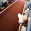 Socken im Flugzeug